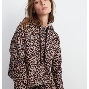 Adora Cropped Cheetah Hoodie